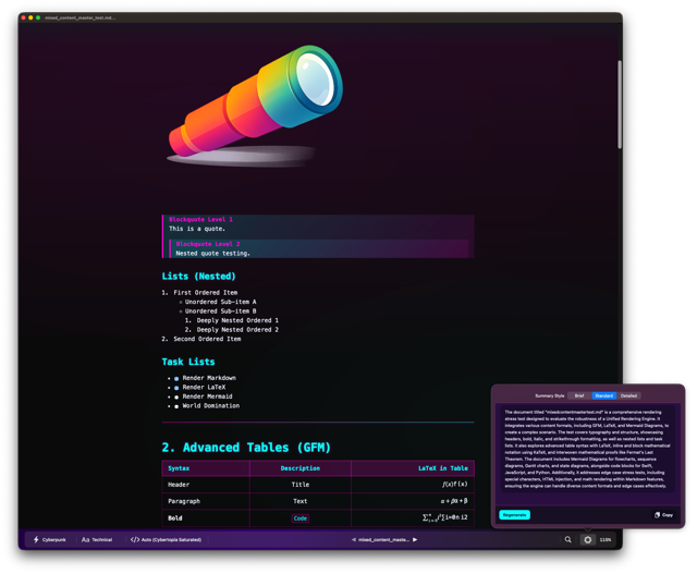 Telescopo Cyberpunk theme